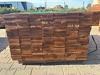 Guyana teak planken geschaafd 1400x145x21mm (189x) - afbeelding 2 van  3