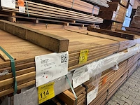 Guyana teak vlonderplanken geschaafd gevingerlast 4000x90x21mm (66x) - afbeelding 2 van  3