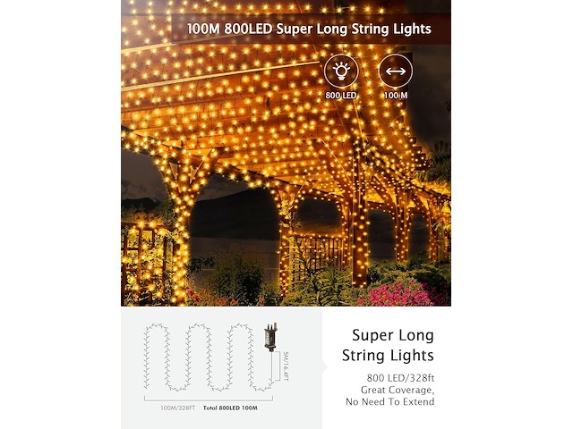 Gylefy kerstlichtketting (100m) - afbeelding 4 van  6