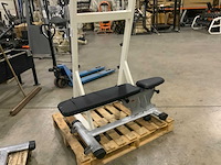 Gym80 adjustable bench met barbell rek krachtstation - afbeelding 1 van  4