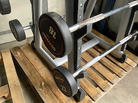 Gym80 barbell set 8 stuks stang met rek krachtstation - afbeelding 3 van  6