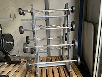 Gym80 barbell set 8 stuks stang met rek krachtstation - afbeelding 1 van  6