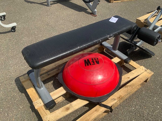 Gym80 signum vlakke bank bosu bal krachtstation - afbeelding 2 van  2