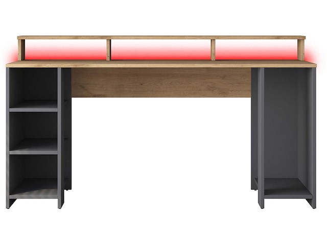 Ha122 - 3000 bureau | 100% melamine | walnoot, antraciet - afbeelding 8 van  8