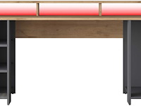 Ha122 - 3000 bureau | 100% melamine | walnoot, antraciet - afbeelding 8 van  8