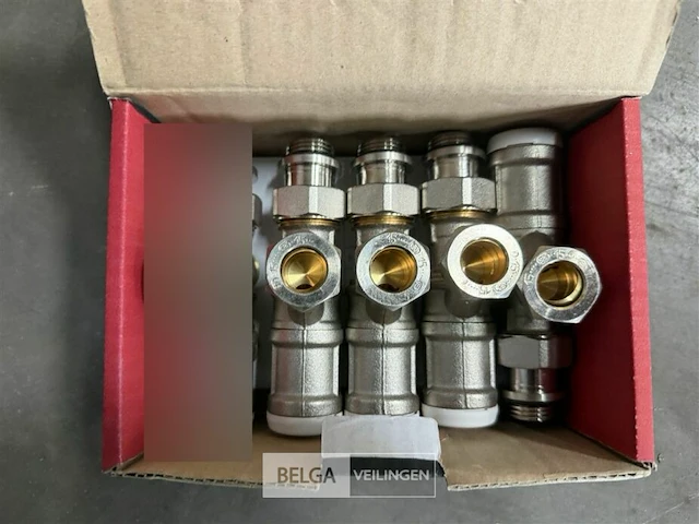 Haaks 2-pijps onderblok radiator (4 st/doos) - afbeelding 1 van  3