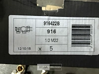 Haaks 2-pijps onderblok radiator (4 st/doos) - afbeelding 2 van  2