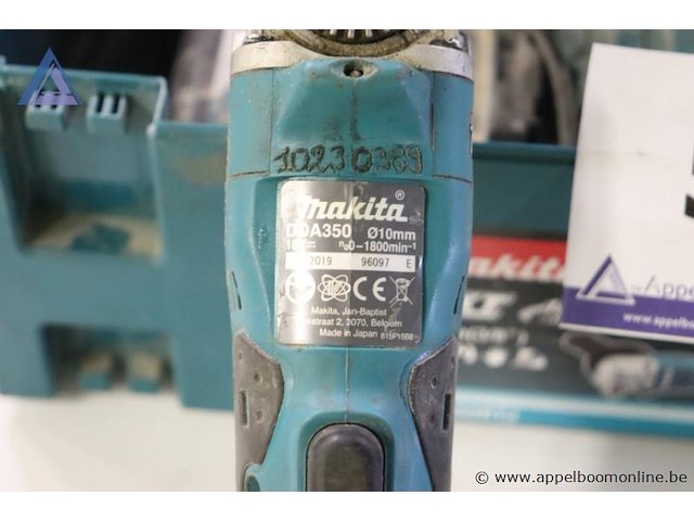 Haakse boormachine - makita - dda350 oplader - makita - dc10wa - afbeelding 3 van  3