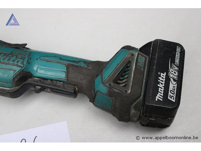 Haakse slijper - accu- makita - 18v 5.0ah - afbeelding 2 van  2
