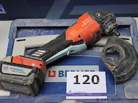 Haakse slijper - berner - bacag-125-3-18-ec oplader - berner - 18v 4.0 ah toebehoren - beschermkap, koffer - afbeelding 1 van  3