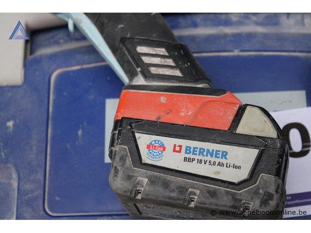 Haakse slijper - berner - bacag-125-3-18-ec oplader - berner - 18v 4.0 ah toebehoren - beschermkap, koffer - afbeelding 3 van  3
