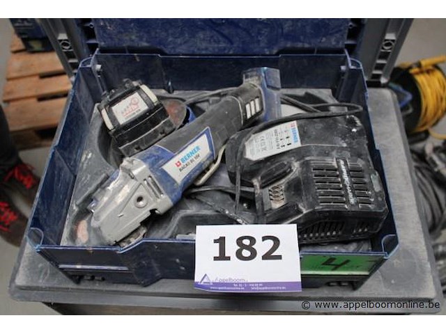 Haakse slijper - berner - bacag bl18v oplader - berner - rapidcharge toebehoren - batterij, koffer - afbeelding 1 van  2