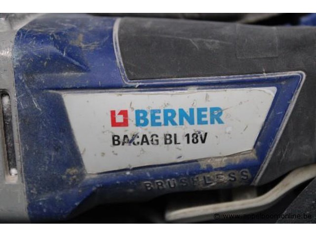 Haakse slijper - berner - bacag bl18v oplader - berner - rapidcharge toebehoren - batterij, koffer - afbeelding 2 van  2