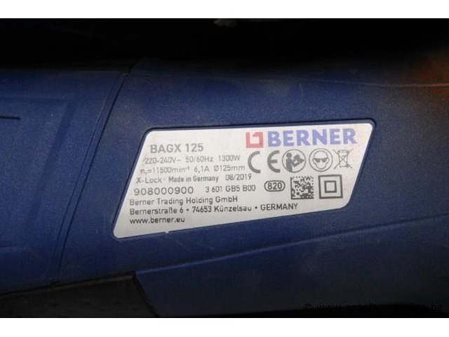 Haakse slijper - berner - bagx 125 - afbeelding 2 van  2
