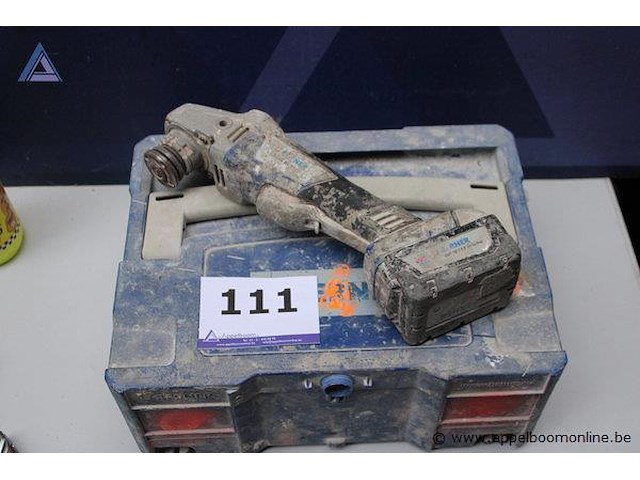 Haakse slijper - bosch - gws 18v-10 toebehoren - koffer - afbeelding 1 van  3