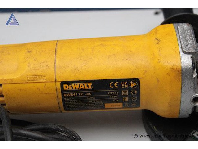 Haakse slijper - dewalt - dwe4117 - afbeelding 2 van  2