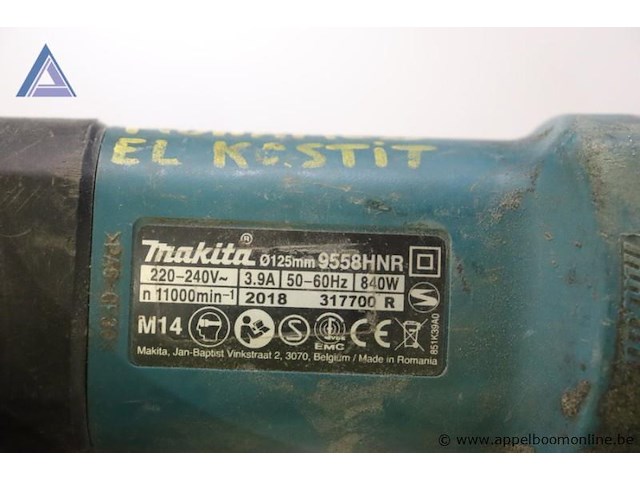 Haakse slijper - makita - 9558hnr - afbeelding 3 van  3