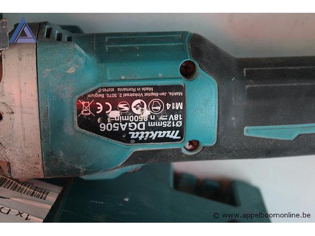 Haakse slijper - makita - dga517 accuboormachine - makita accu - makita slijpschijf set - bosch - x-lock uiterlijk opbergkoffer - makita - afbeelding 2 van  2