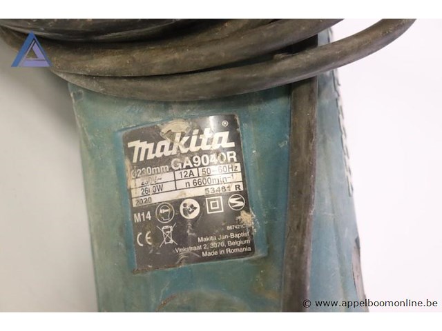 Haakse slijper - makita - ga9040r - afbeelding 2 van  3