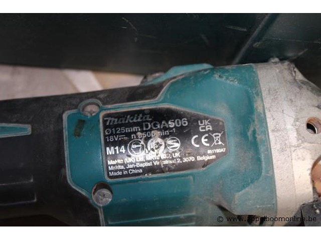 Haakse slijper (accu slijpmachine) – makita - afbeelding 2 van  2