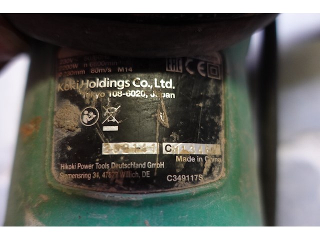 Haakse slijper hikoki - afbeelding 6 van  6