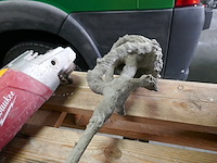 Haakse slijper milwaukee + mortelmixer hikoki - afbeelding 5 van  6