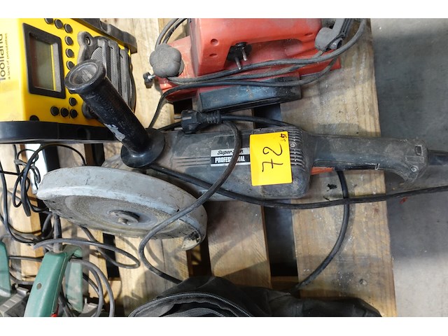 Haakse slijper + schaafmachine + werfradio toolland - afbeelding 2 van  6