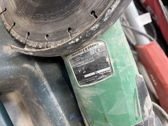 Haakse slijpschijfmachine hikoki g 23sw2 in pvc opbergkoffer - afbeelding 3 van  4