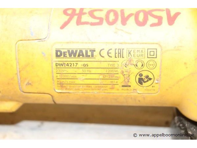 Haakse slijptol dewalt 4217-qs - afbeelding 3 van  3