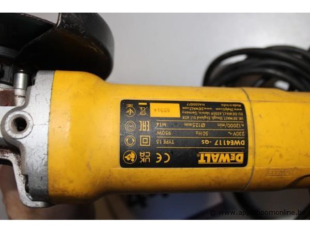Haakse slijptol dewalt dwe4117, werking niet gekend - afbeelding 2 van  2