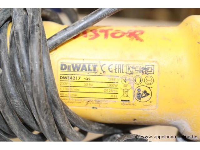 Haakse slijptol dewalt dwe4217-qs - afbeelding 3 van  3