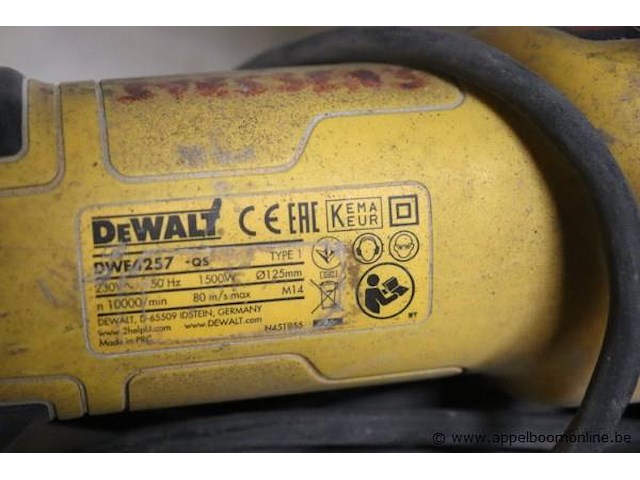 Haakse slijptol dewalt dwe4257-qs - afbeelding 3 van  3