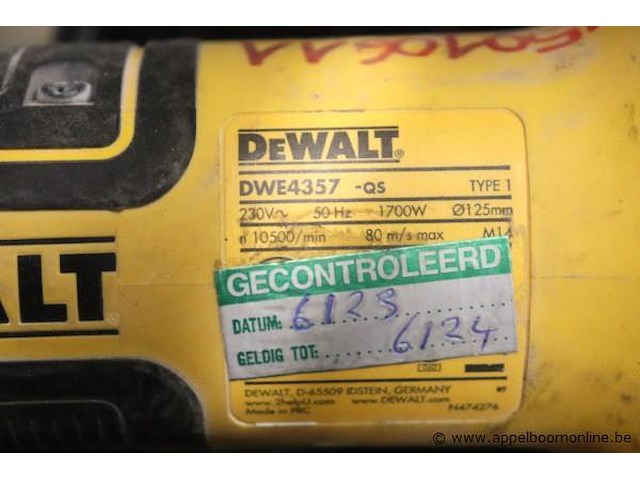 Haakse slijptol dewalt dwe4357-qs - afbeelding 3 van  3