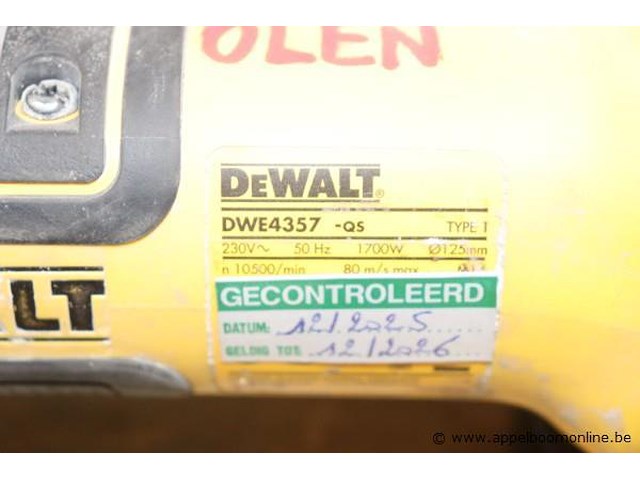 Haakse slijptol dewalt dwe4357-qs - afbeelding 3 van  3