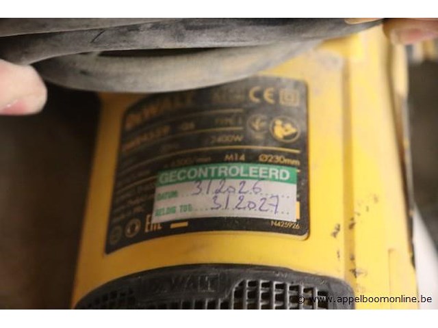 Haakse slijptol dewalt dwe4559, 230mm - afbeelding 3 van  3