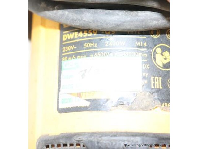 Haakse slijptol dewalt dwe4559, 230mm - afbeelding 3 van  3