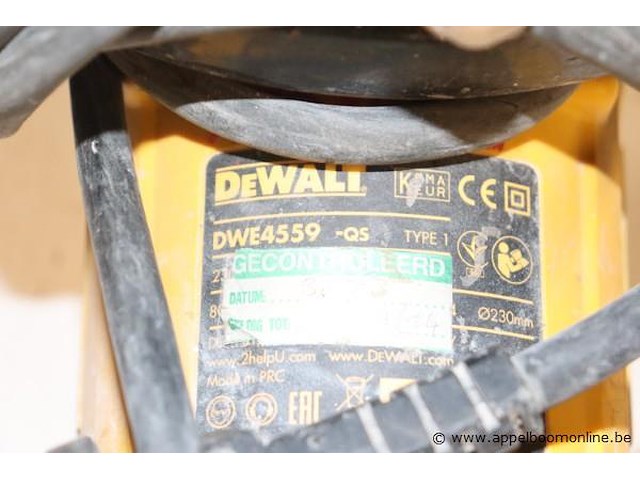 Haakse slijptol dewalt dwe4559-qs - afbeelding 3 van  3