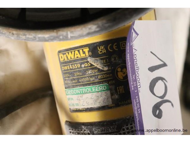 Haakse slijptol dewalt dwe4559 - afbeelding 3 van  3