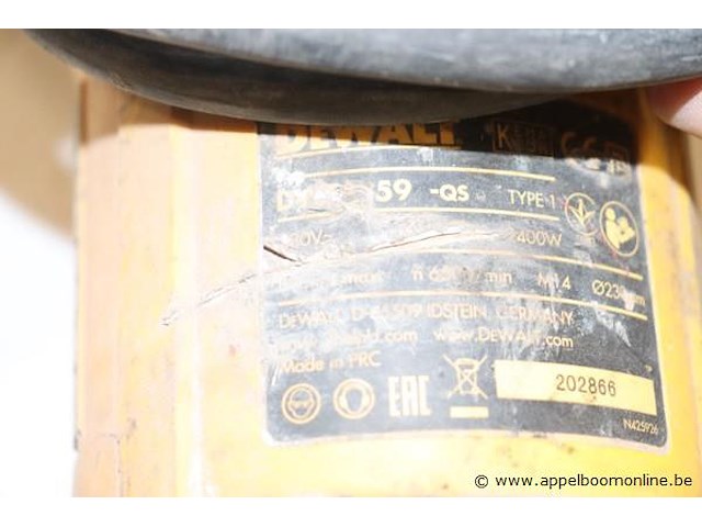 Haakse slijptol dewalt dwr4359-qs - afbeelding 3 van  3