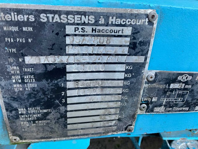 Haccourt ps51/a tank oplegger - afbeelding 16 van  19
