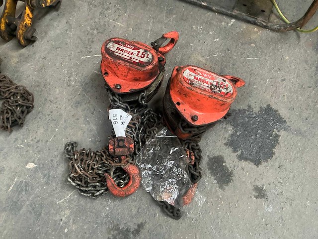 Hadef 14/12 kettingtakel (2x) - afbeelding 1 van  6