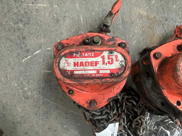 Hadef 14/12 kettingtakel (2x) - afbeelding 2 van  6