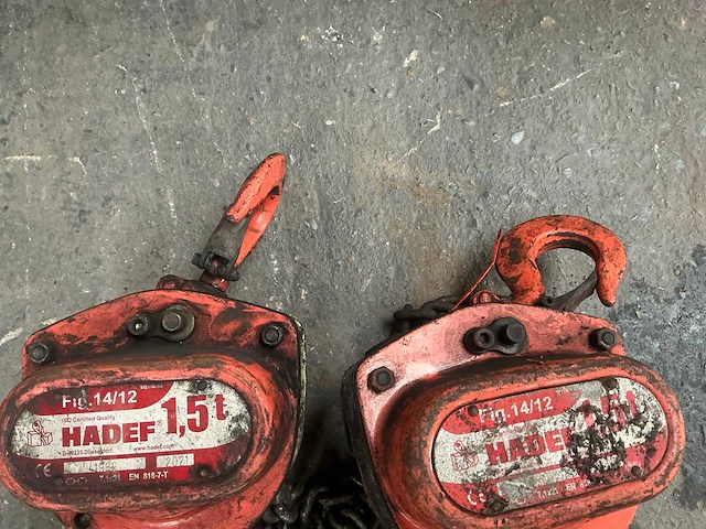 Hadef 14/12 kettingtakel (2x) - afbeelding 4 van  6