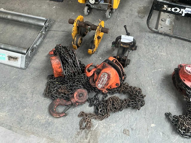 Hadef kettingtakel en hijsklem (2x) - afbeelding 1 van  5