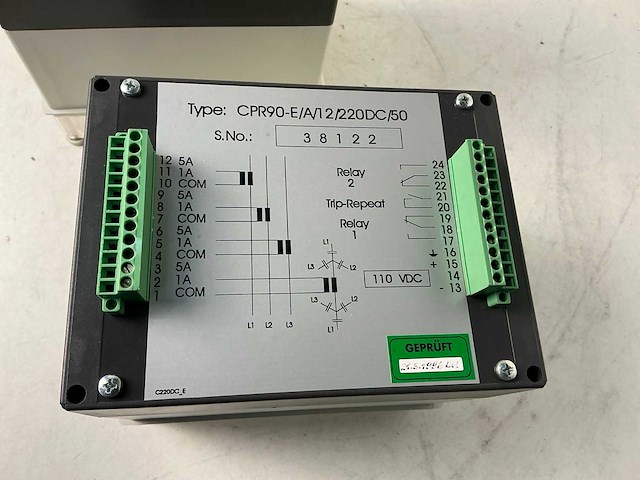 Haefely trench cpr90-e/a/12/220dc/50 beveiligingsrelais (2x) - afbeelding 4 van  5