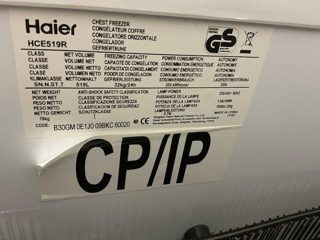 Haier hce519r vriezer - afbeelding 7 van  7