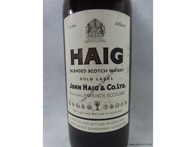 Haig blended scotch whisky gold label 1litre - afbeelding 2 van  7