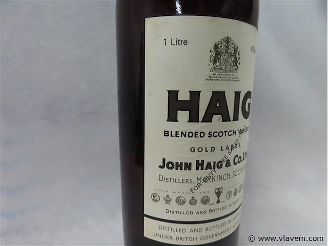 Haig blended scotch whisky gold label 1litre - afbeelding 3 van  7