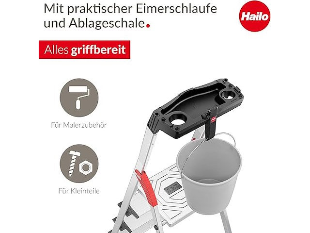 Hailo 4-trapsladder - afbeelding 3 van  4