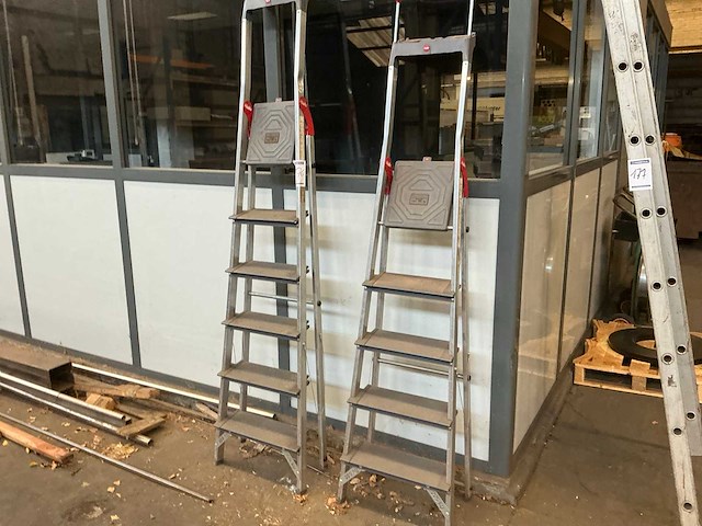 Hailo alu trapladder (2x) - afbeelding 1 van  6
